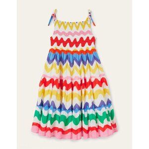 Boden NWT Tiered Sun Dress in Multi Ric-rac size 13-14y